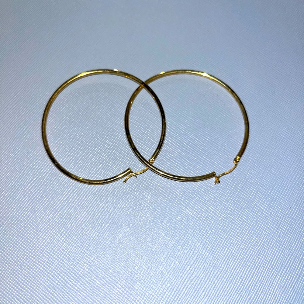 Gold hoop earrings